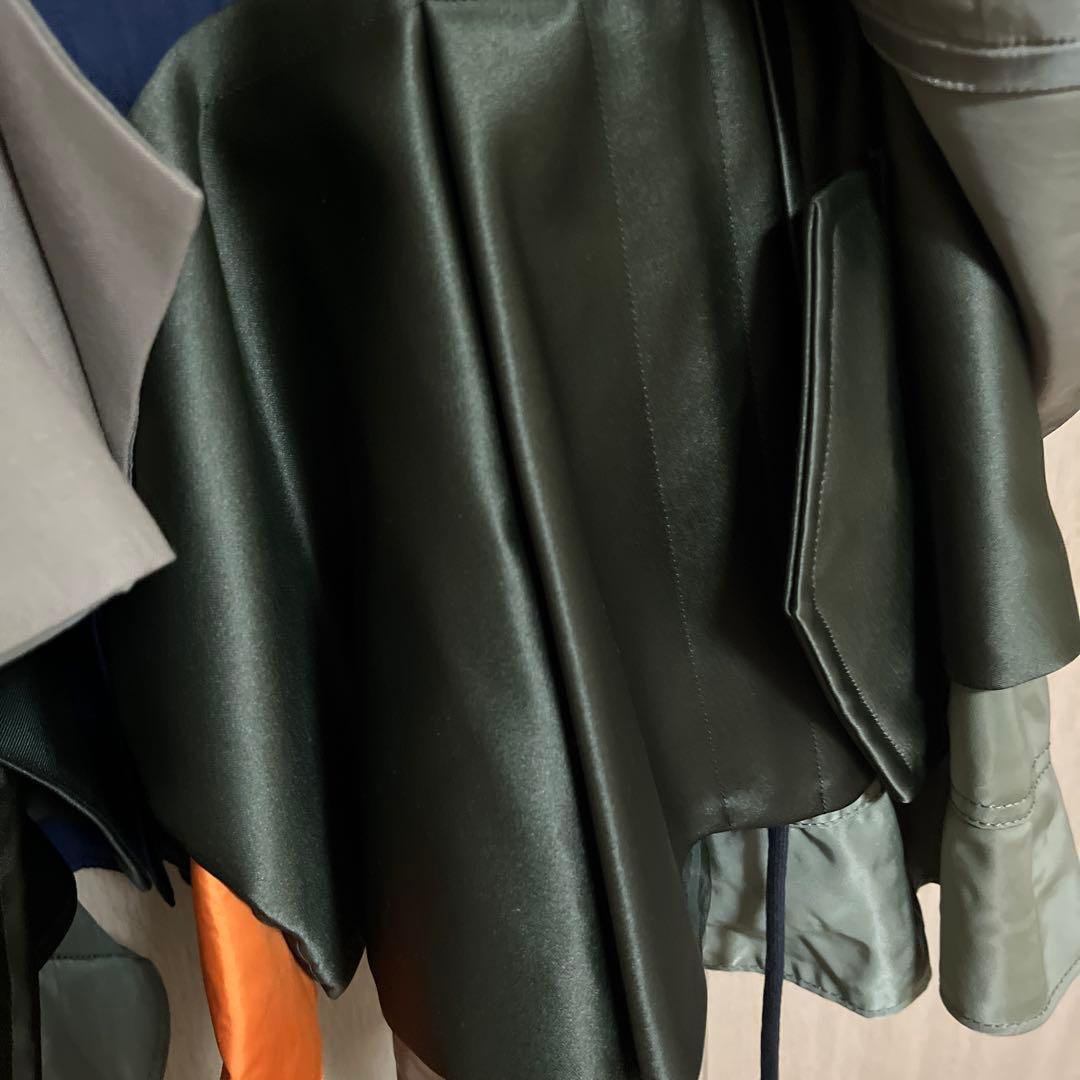 sacai 裾フリル　シャツワンピース