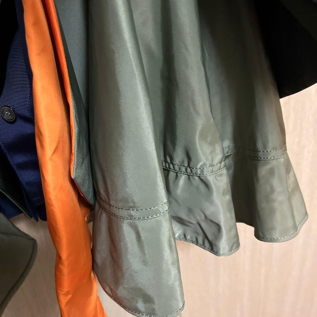 sacai 裾フリル　シャツワンピース