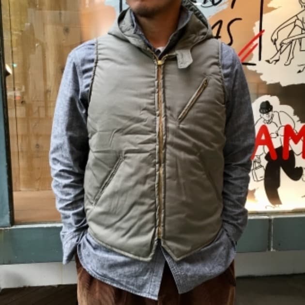 Post Overalls E-Z CRUZ VEST／ウールヘリンボーンベスト