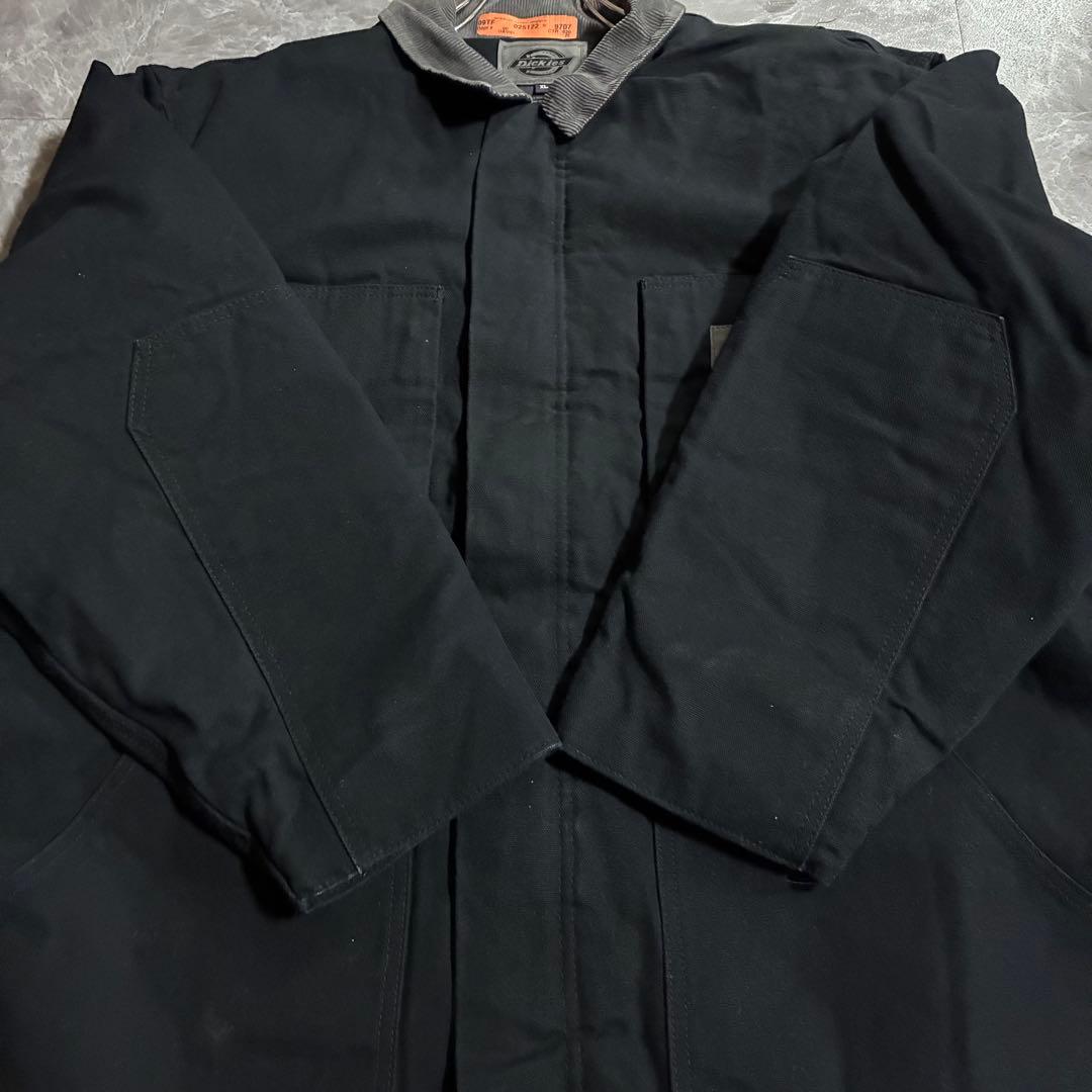 00s Dickies ダックジャケット メキシコ製 ブラック襟コーデュロイXL