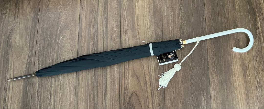 新品フォックスアンブレラ　WL1細革巻ホワイトハンドルダブルフェイス婦人長傘