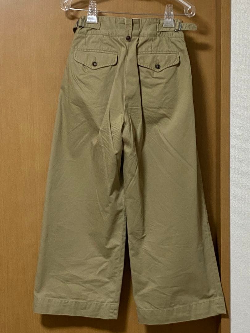RRL ベージュ コットン ワイドレッグ チノパン