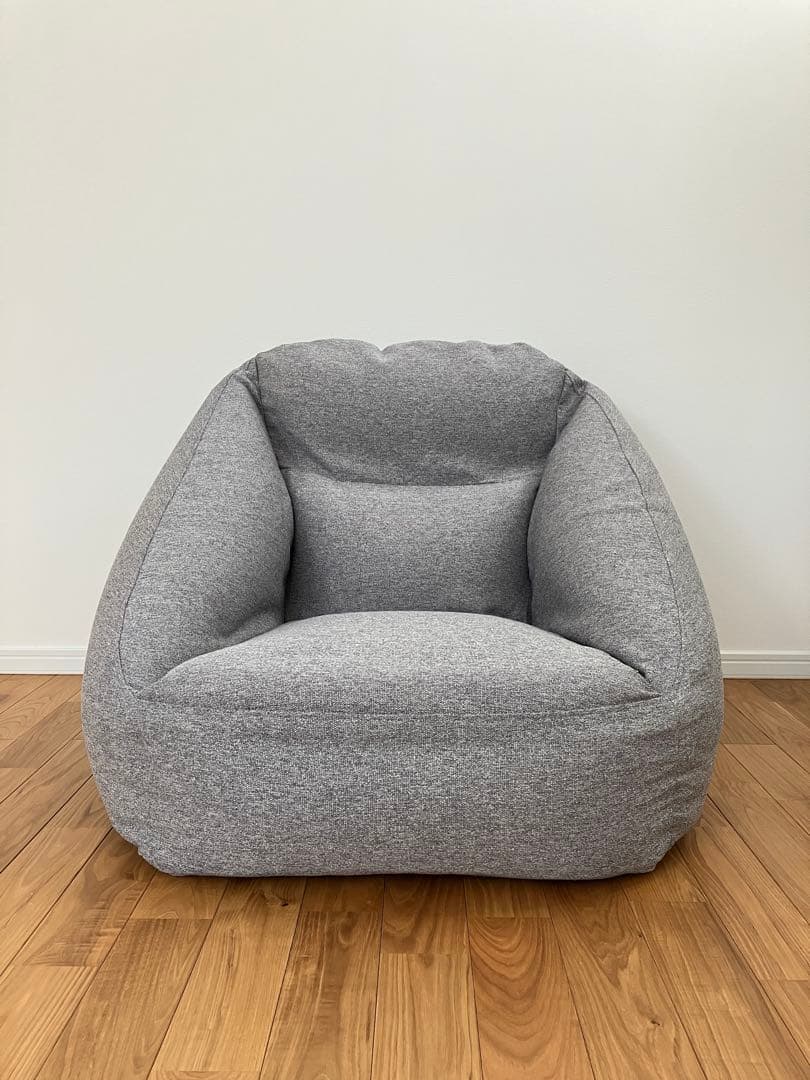 ほぼ新品【無印良品】空気でできたソファ　グレー　座椅子