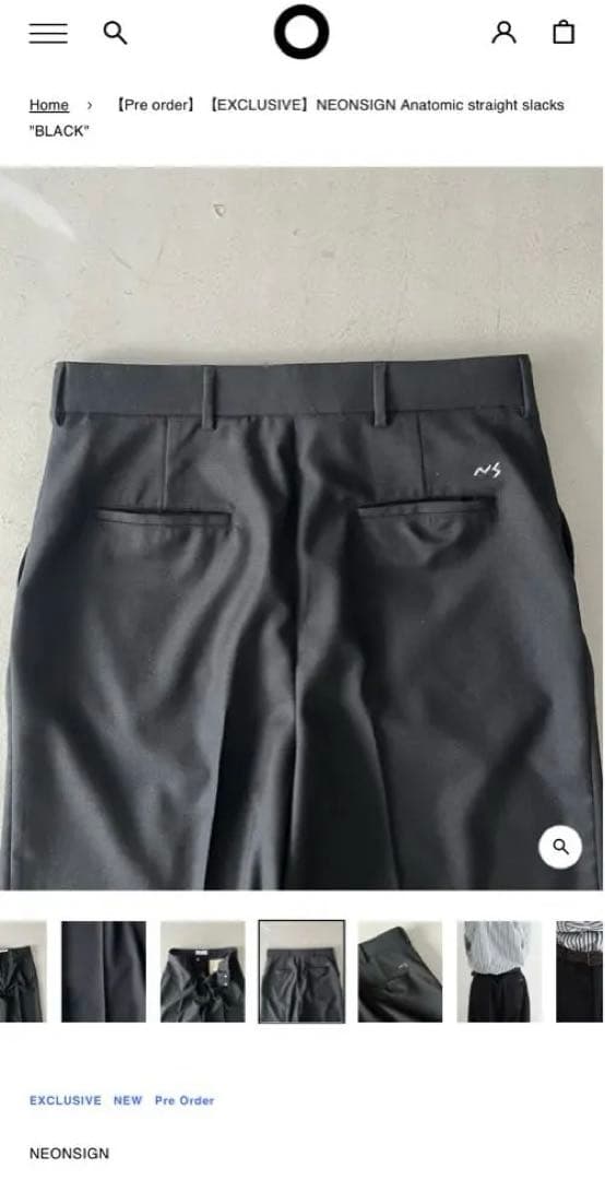 パンツ NEONSIGN Anatomic straight slacks