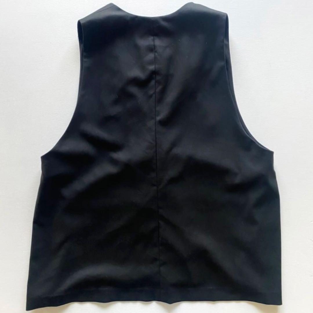 mizuiro ind 黒 ディープVネック ワイドベスト