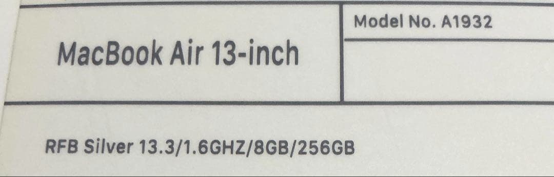 Apple MacBook Air 13 A1932 純正延長コード付き