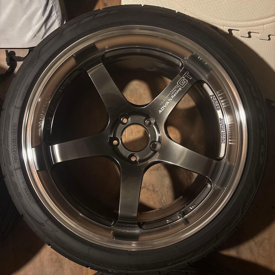 美品 ADVAN RACING GT 19×10.5j +15 深リム バリ溝