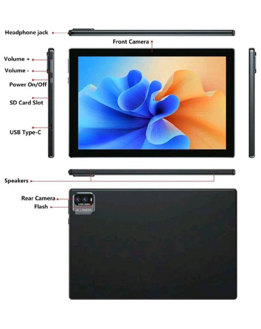 ①新品未開封 Android15 タブレット 10インチ 128GB