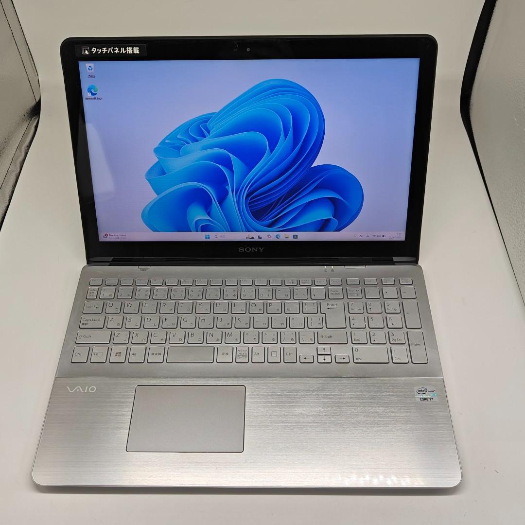 【VAIO】SVF 高速i7 SSD256GB 8GB シルバー ノートPC
