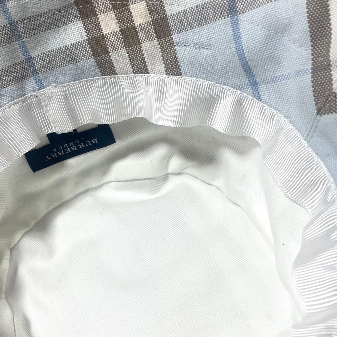 美品　バーバリー　ロンドン　チェック柄バケットハット　 Lサイズ