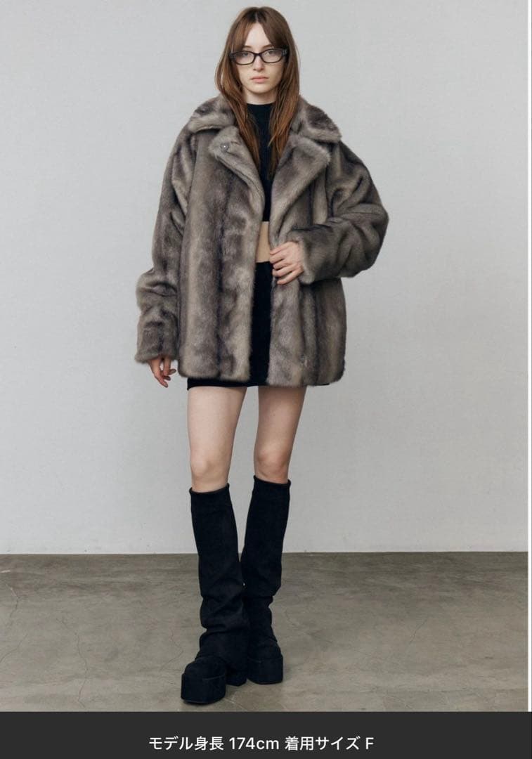 【美品】ミディフェイクファーコート2025AW
