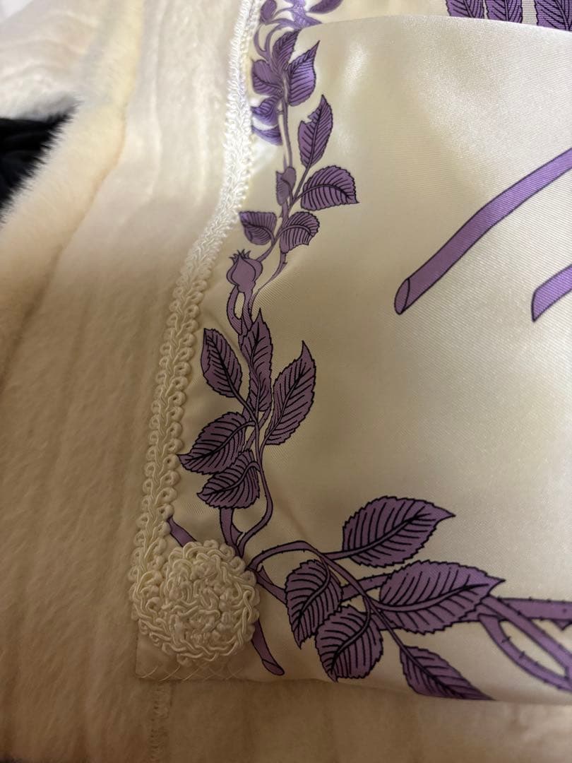 【美品です！】銀座花菱ミンクファー付きオフホワイトアルパカコート　9号