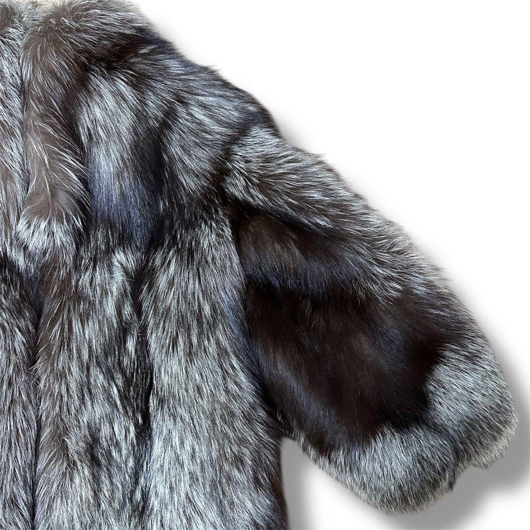 肉厚 SAGA FOX 銀サガ 銀タグ フォックスコート 毛皮 ボリュームネック
