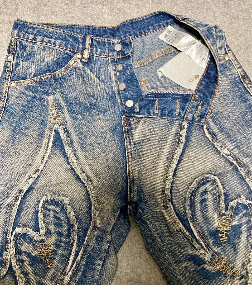 サグクラブ トライバルデニムパンツ ブルー サイズ2(W82cm)【未使用品】