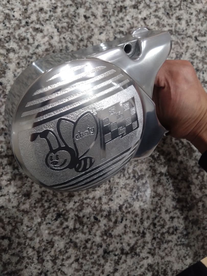 【限定1品】シャリー等　太足　ワイド　ジェネレーターカバー　彫り込み　ホンダ