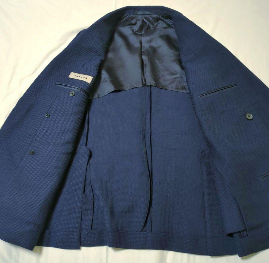 CARUSO ネイビー ダブルブレストジャケット