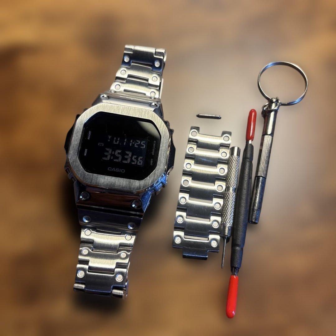 CASIO デジタル腕時計 ステンレスバンド