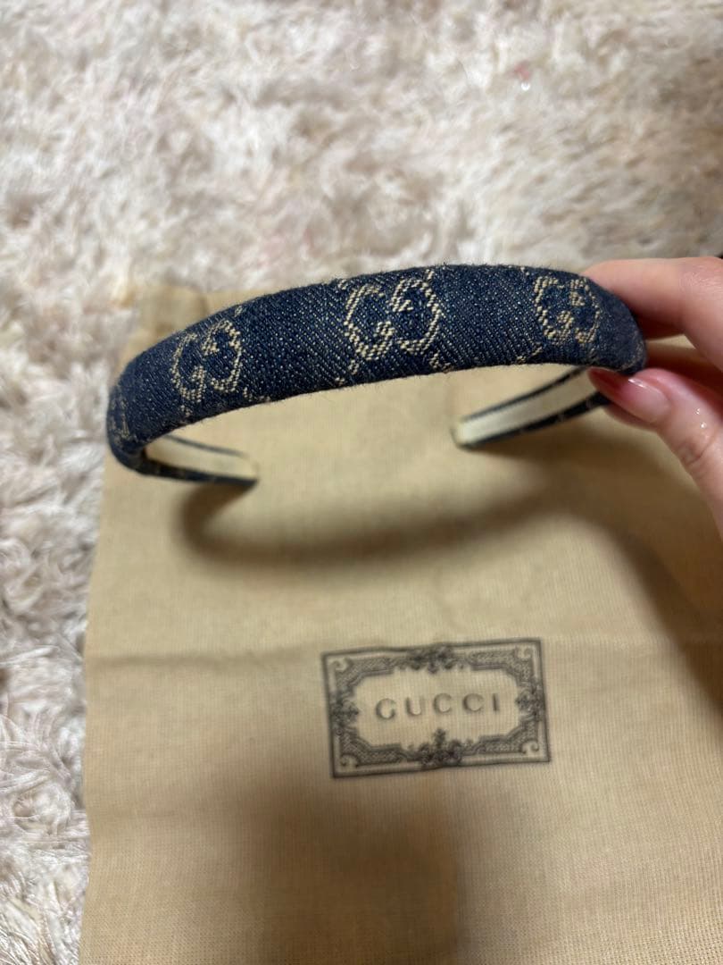 GUCCI デニム ヘアバンド