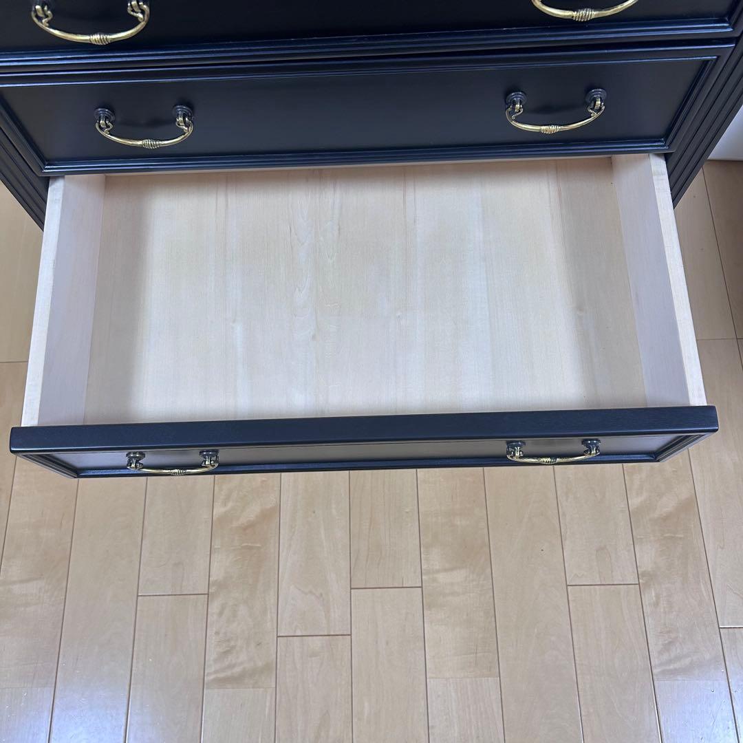 東海家具　TOKAIKAGU チェスト　ノワール　アンバーブラック　脚なし