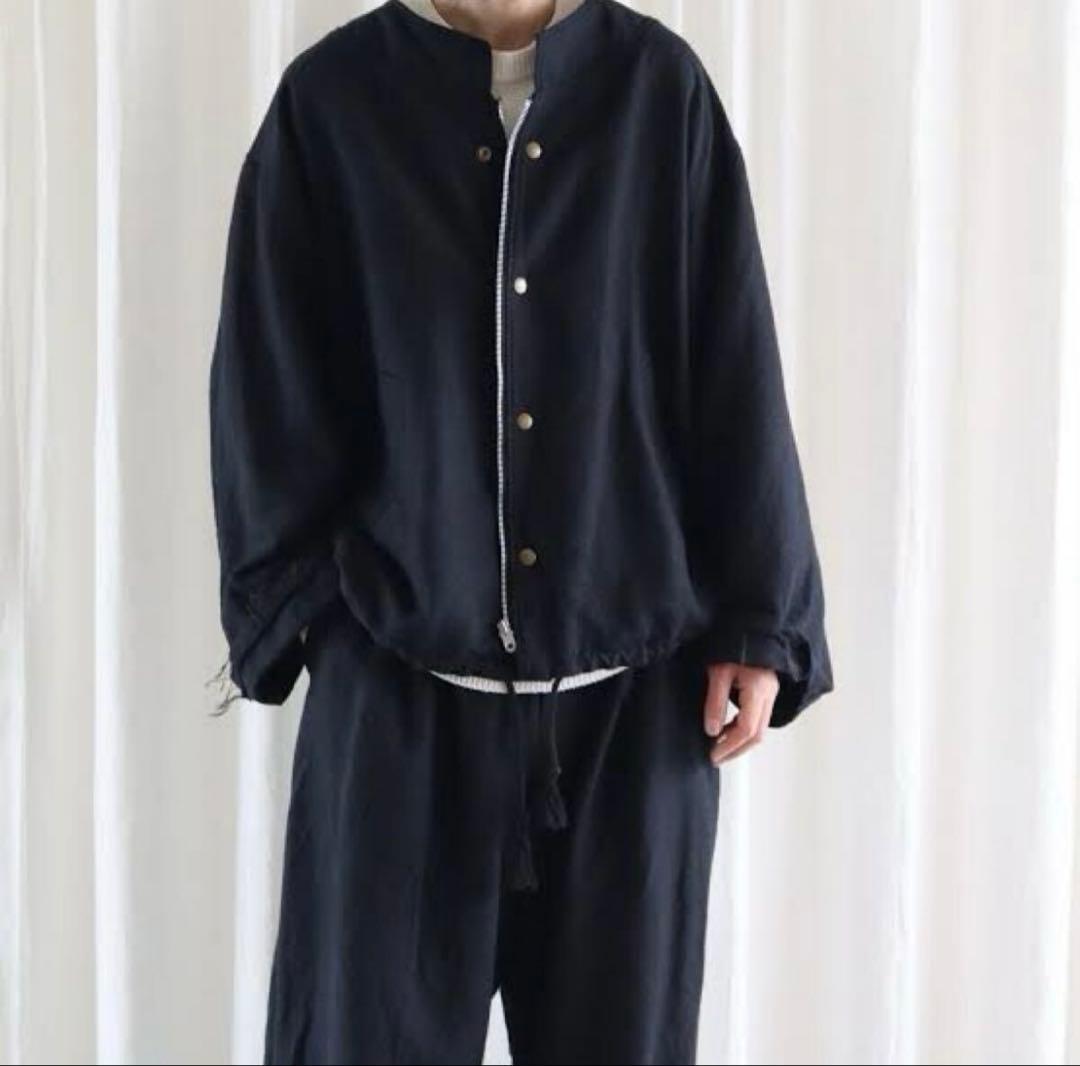 バーベルオブジェクト 25SS シルク コットン ノーカラージャケット 2