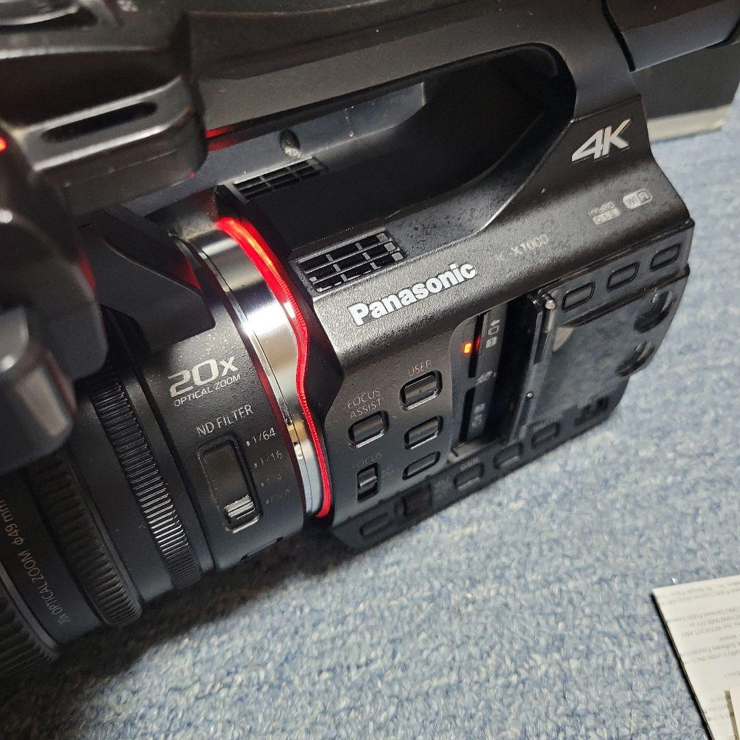 Panasonic HC-X1000 4Kビデオカメラ　純正バッテリー3個付き
