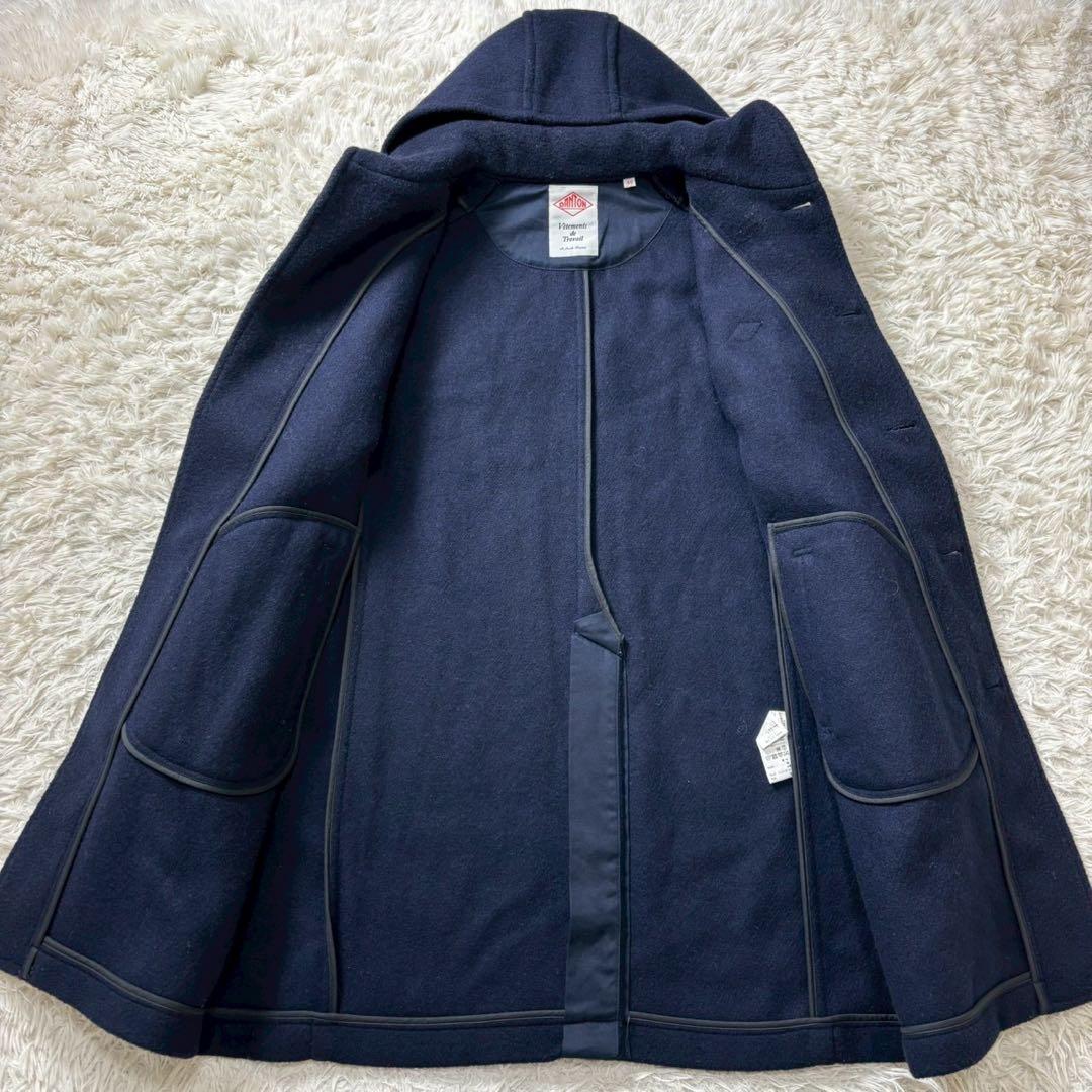 希少2XL　ダントン　ウールモッサコート　ロング丈　44　くるみボタン