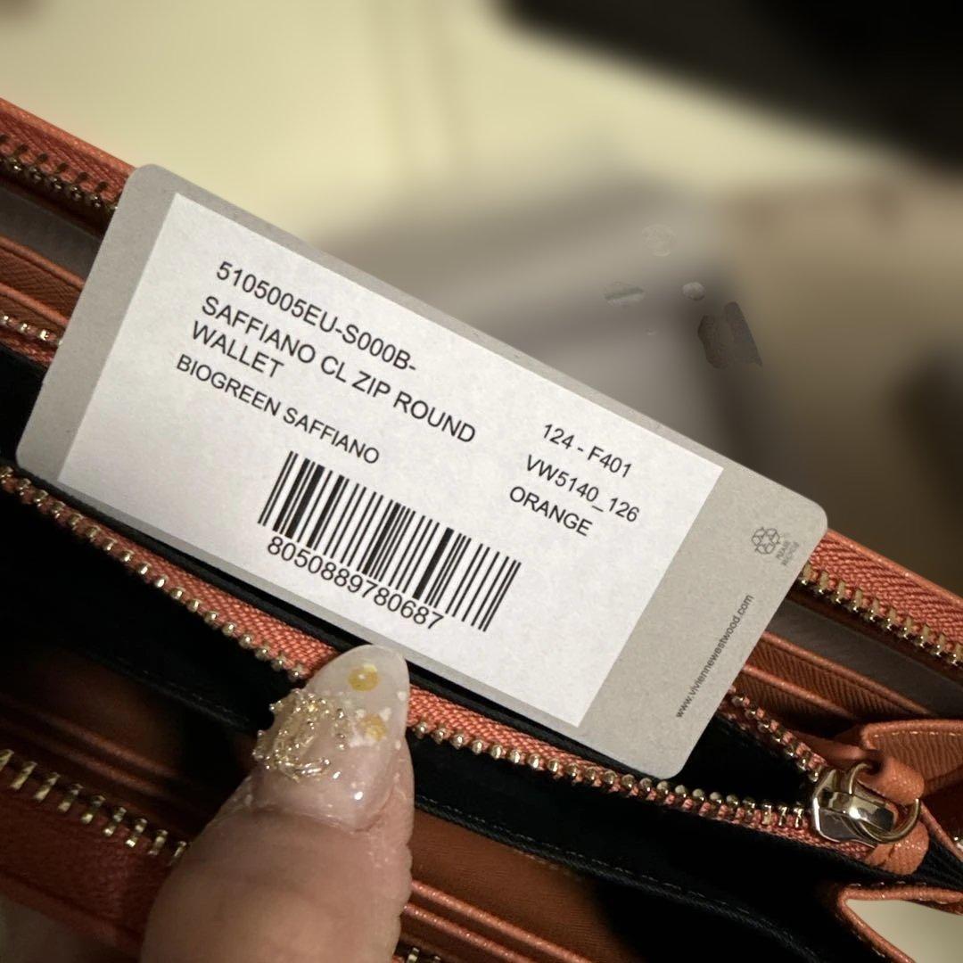 新品ヴィヴィアンウエストウッド 長財布 オレンジ 箱付き