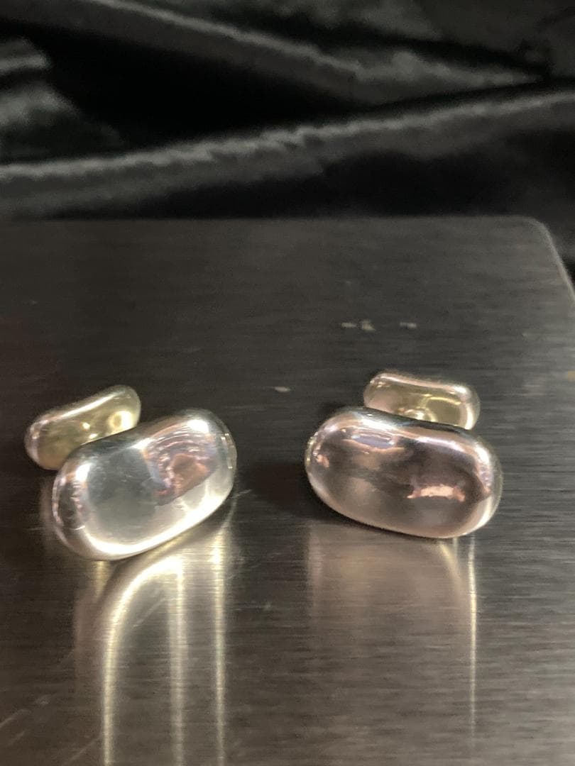 美品 ティファニー ビーンズ カフス　エルサペレッティ ラージ シルバー925