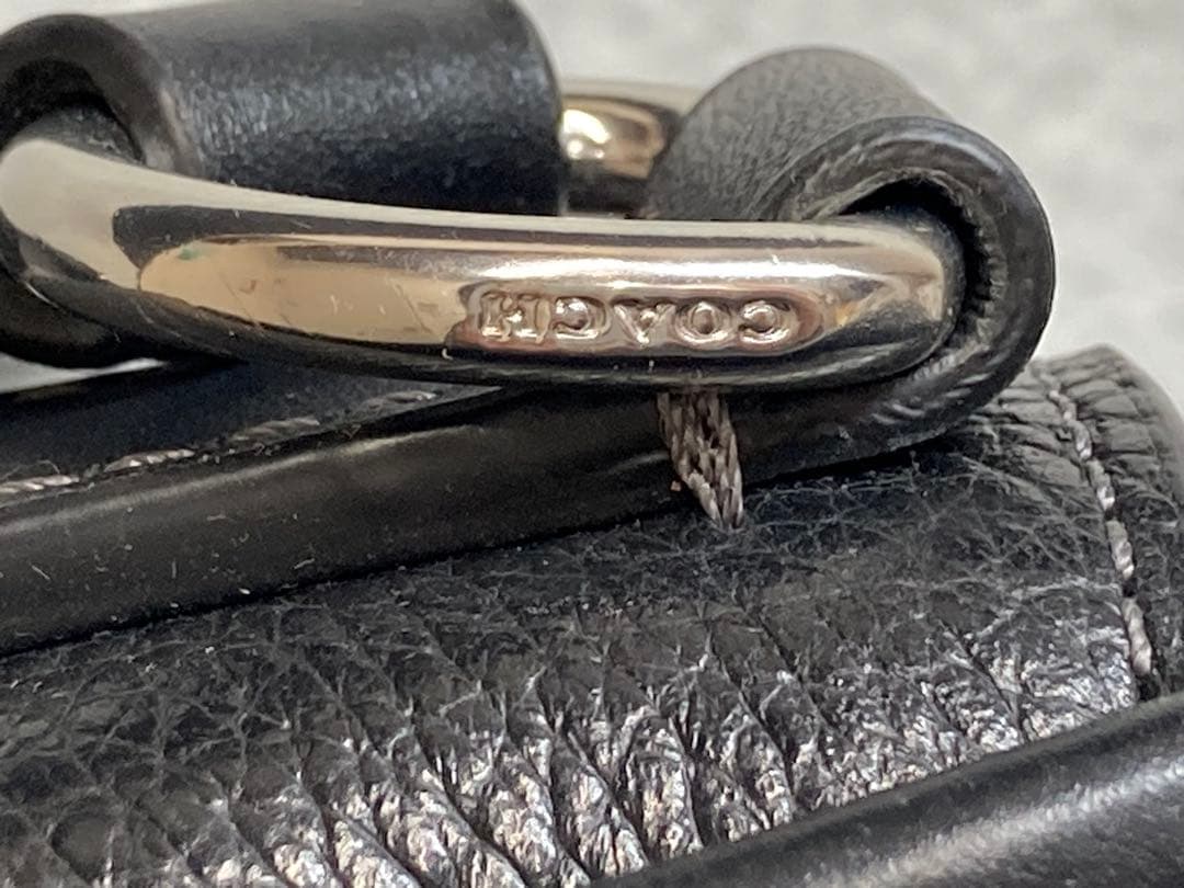 ✨良品✨COACH ブラックレザー ショルダーバッグ※訳あり★