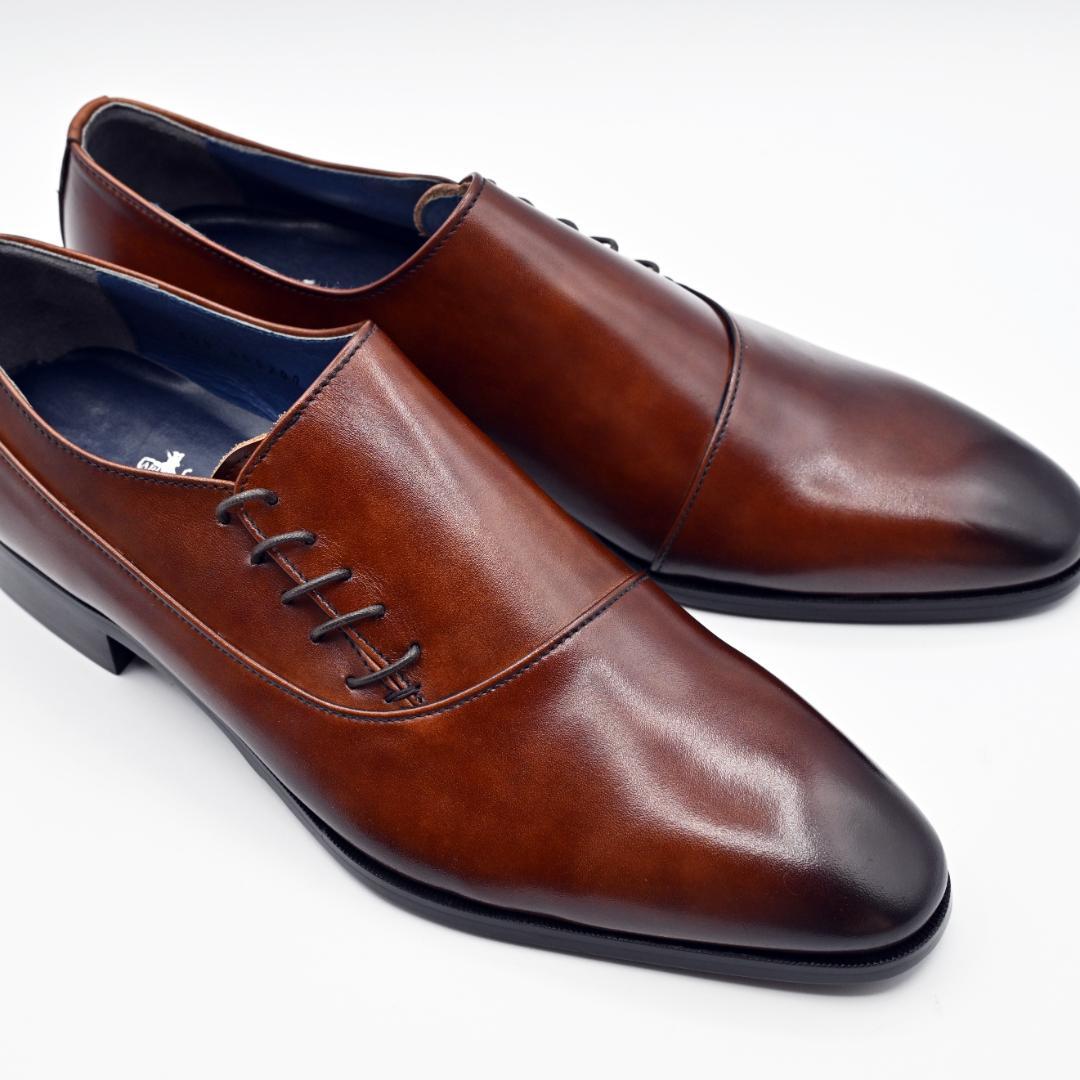 ANTONIO RUFO サイドレース 牛革キップ BR ラバーソール 26.5