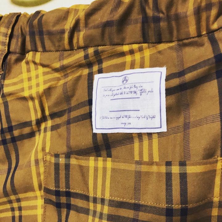 utility effecten チェックパンツ