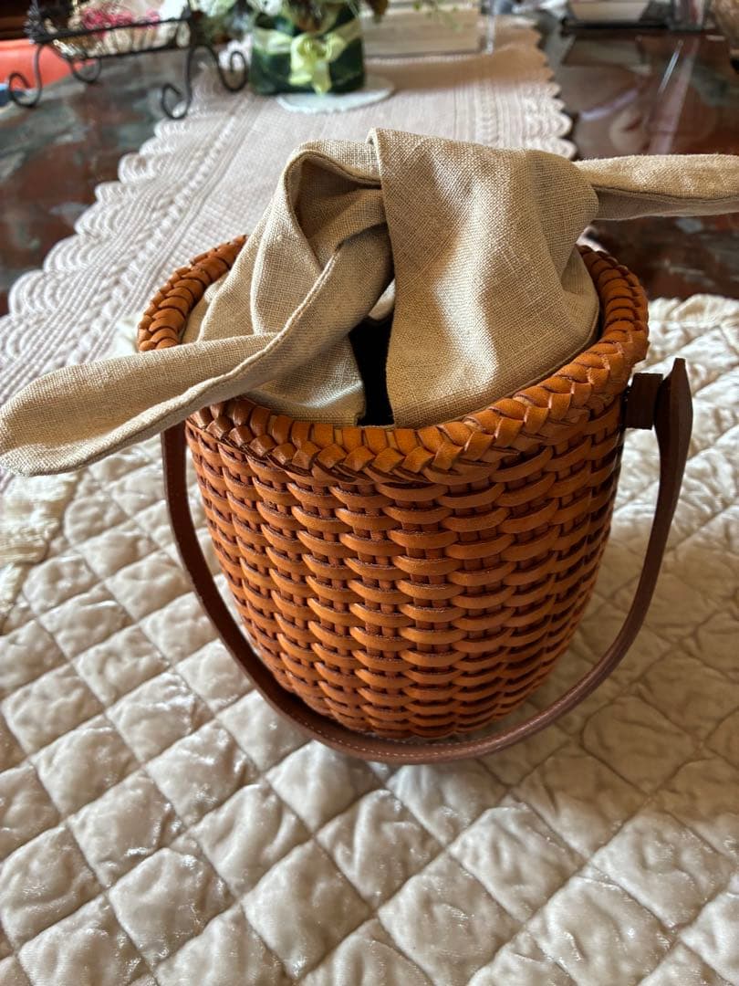 FOXEY レザー　バスケット