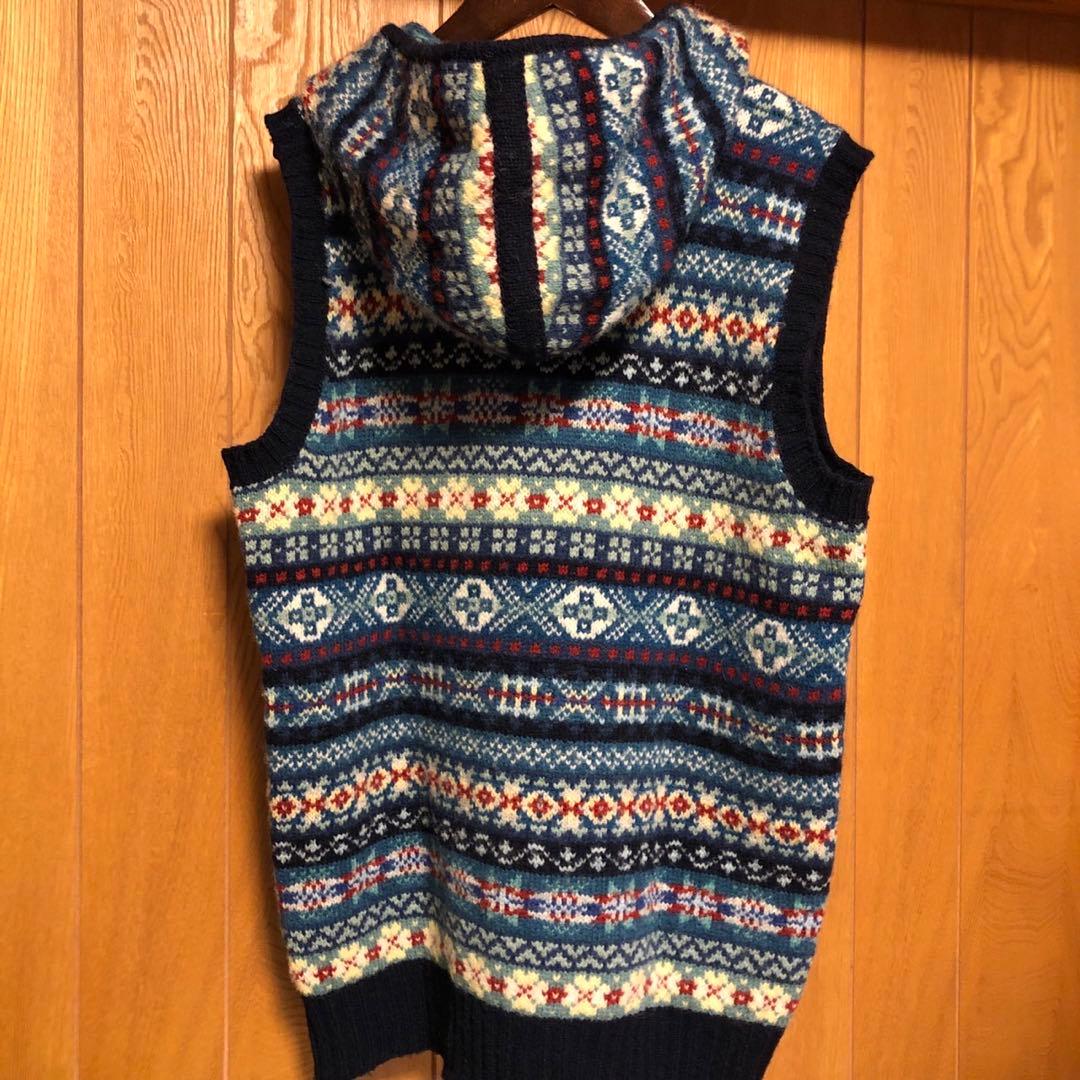 Jamieson's ジャミーソンズニットベストフード付き セーター 総柄