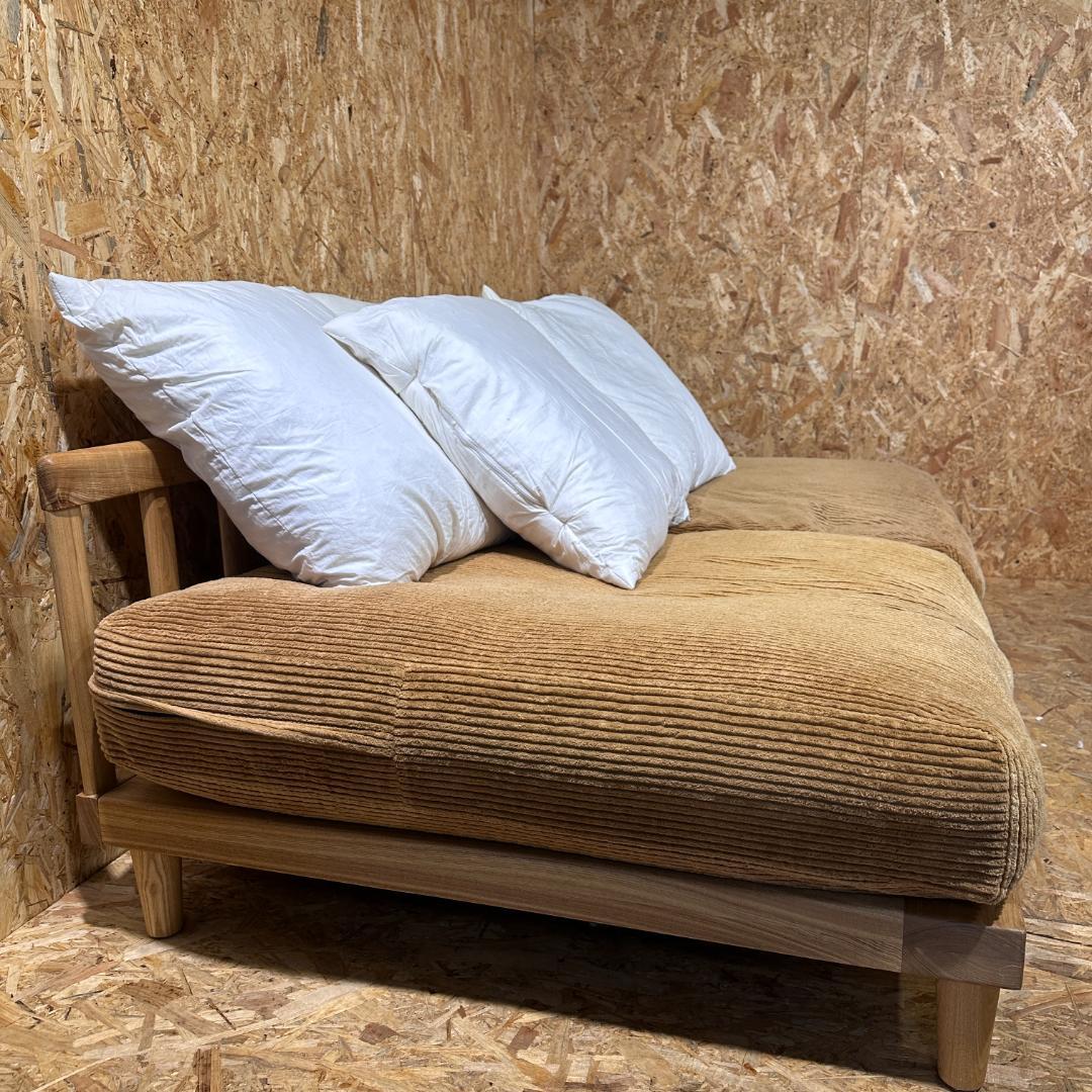 Re:CENO AGRA 3人掛けソファ コーデュロイ　キャメル