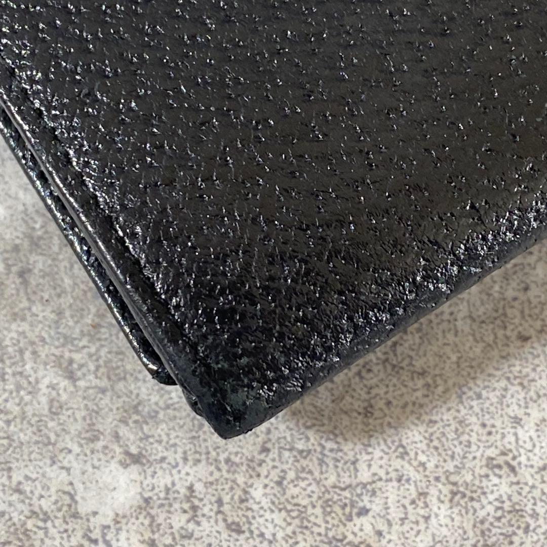 極美品 未使用級　GUCCI グッチ レザー 長財布 ブラック 黒　ロゴ金具