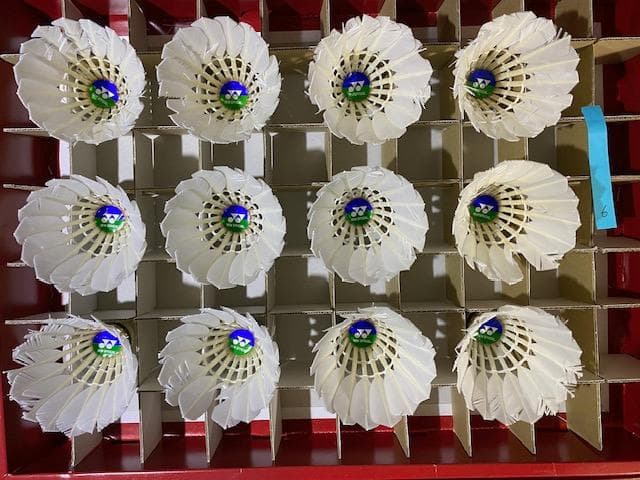 ①中古YONEXシャトルコック（ニューオフィシャル）