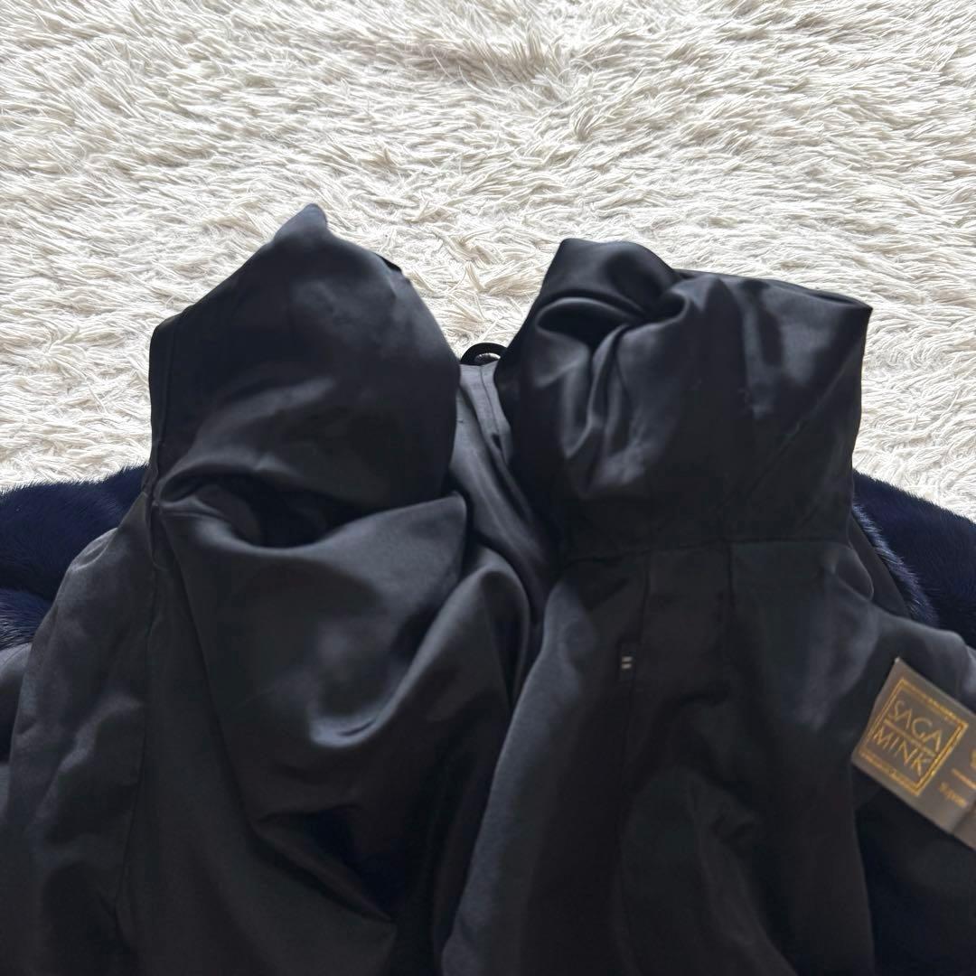 極美品 SAGA MINK  総柄 ファーコート ミンク ショート丈