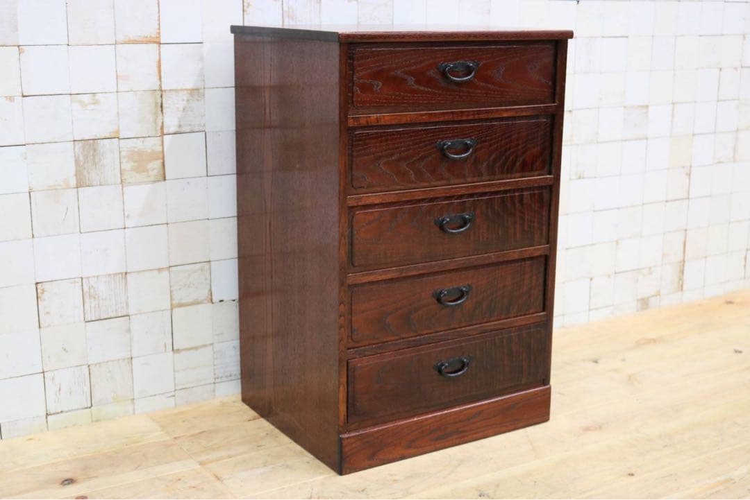 GMGT201○整理箪笥 チェスト 5段箪笥 和箪笥 引き出し アンティーク