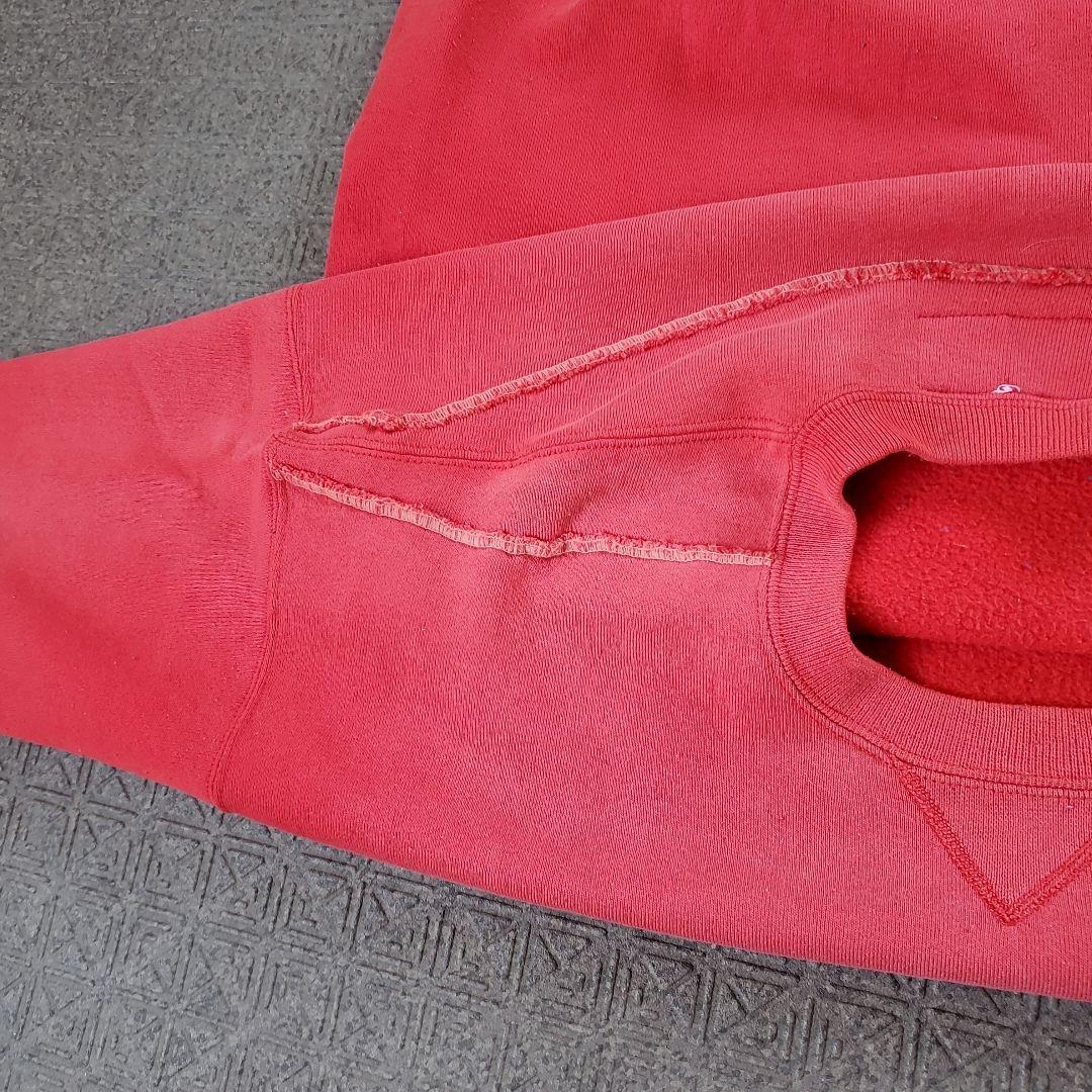 鬼フェード サーモンピンク USA製 Russell 前V スウェット 短丈 L