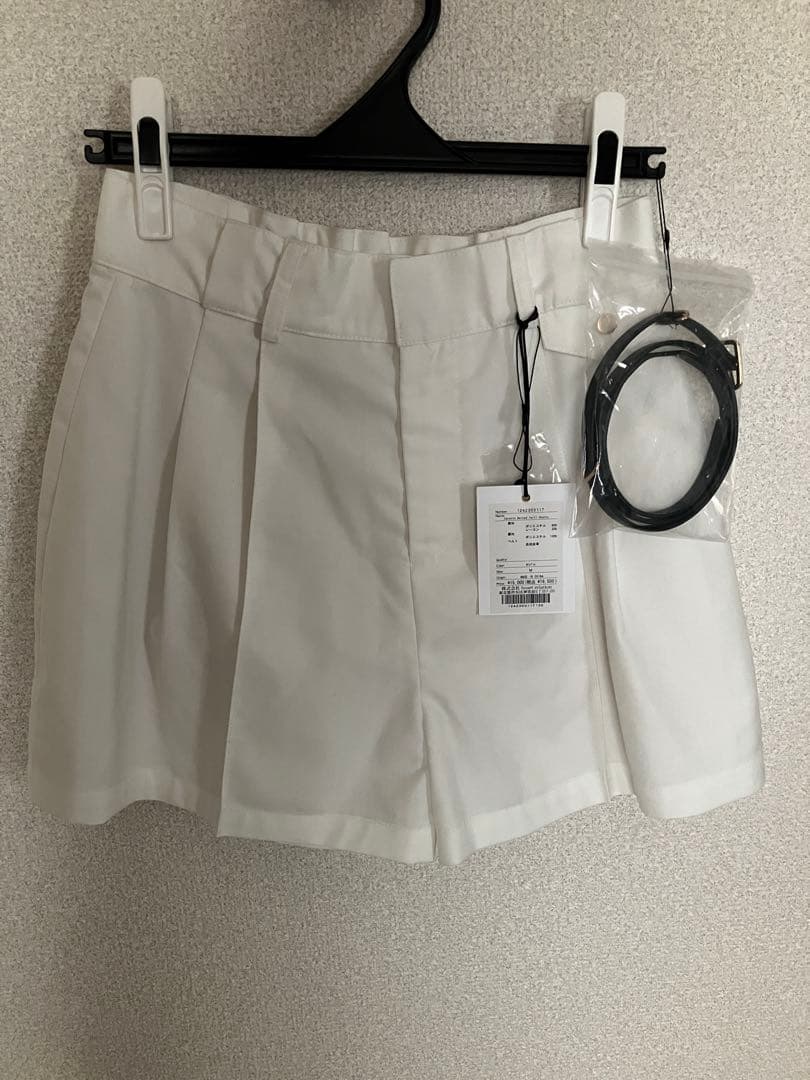 新品タグ付きCarette Belted Twill Shorts ベルト付