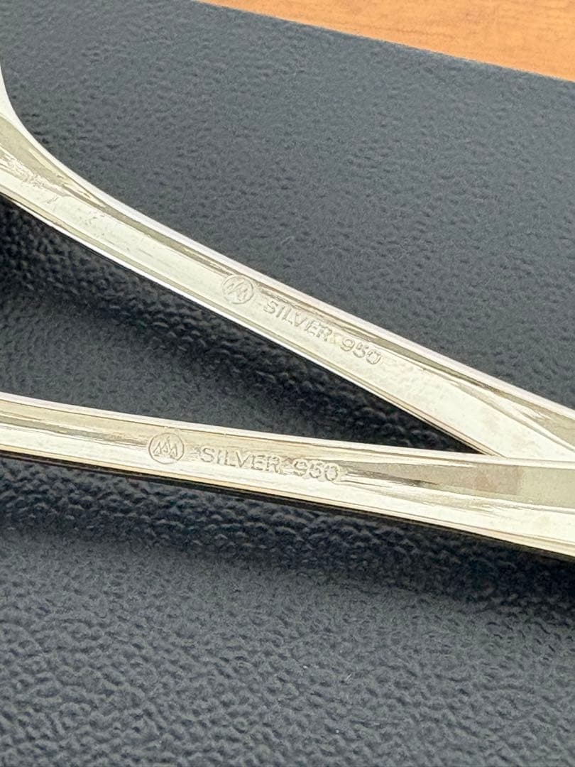 未使用　ラッキーウッド　SILVER950 スプーン2本　純銀製　シルバー950