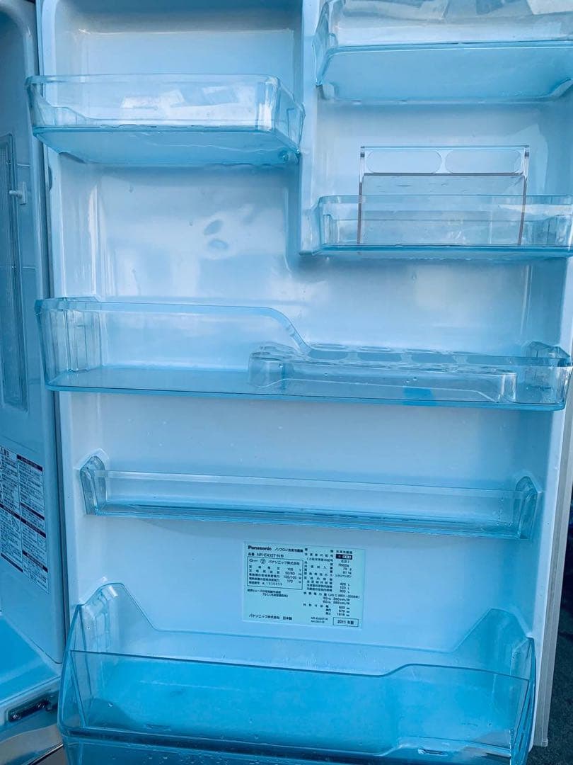 ①✅Panasonicノンフロン冷凍冷蔵庫✅ NR-E435T-N✅送料設置無料