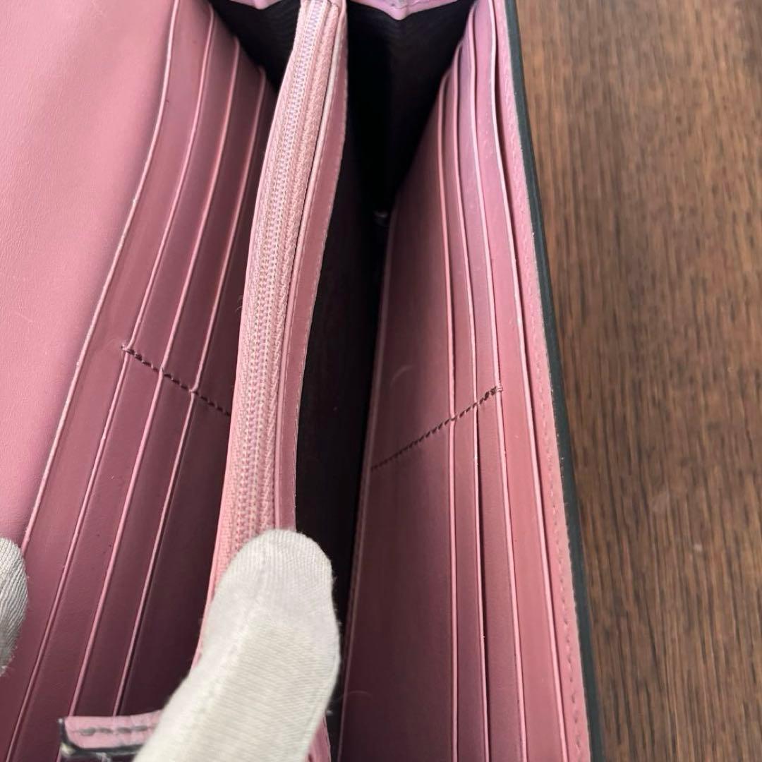 GUCCI 長財布　インターロッキング　GGライン ピンク　レディース