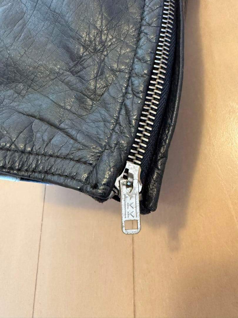 ビンテージ　コミネ　革ツナギ　レザー　バイクウェア　旧車　Sサイズ相当