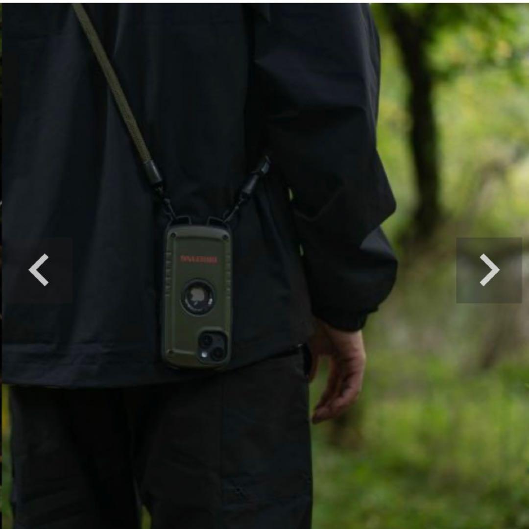 【新品】BRIEFING × ROOT CO スマホケース　カーキ色