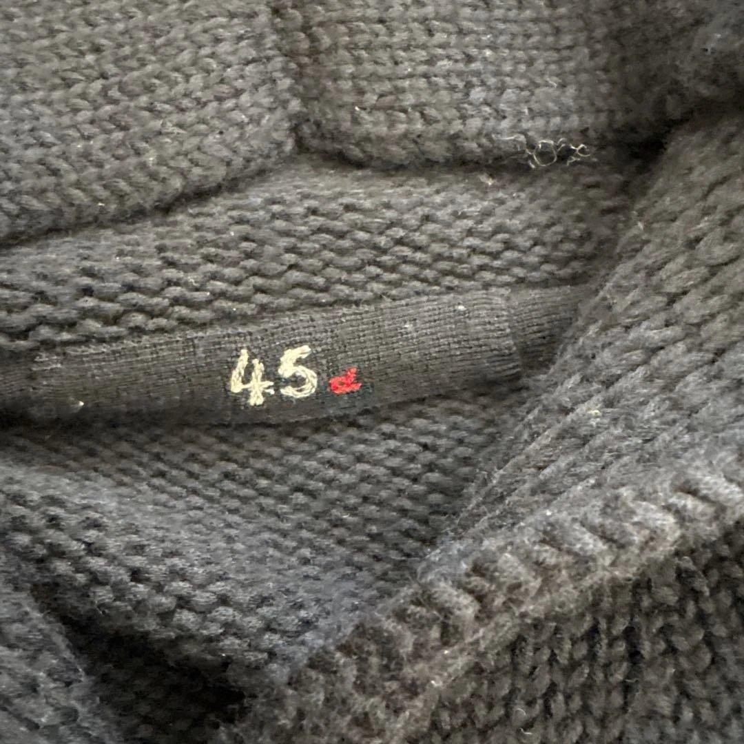 人気✨45r ニットダッフルコート　カーディガン　サイズ3 ウール　ネイビー