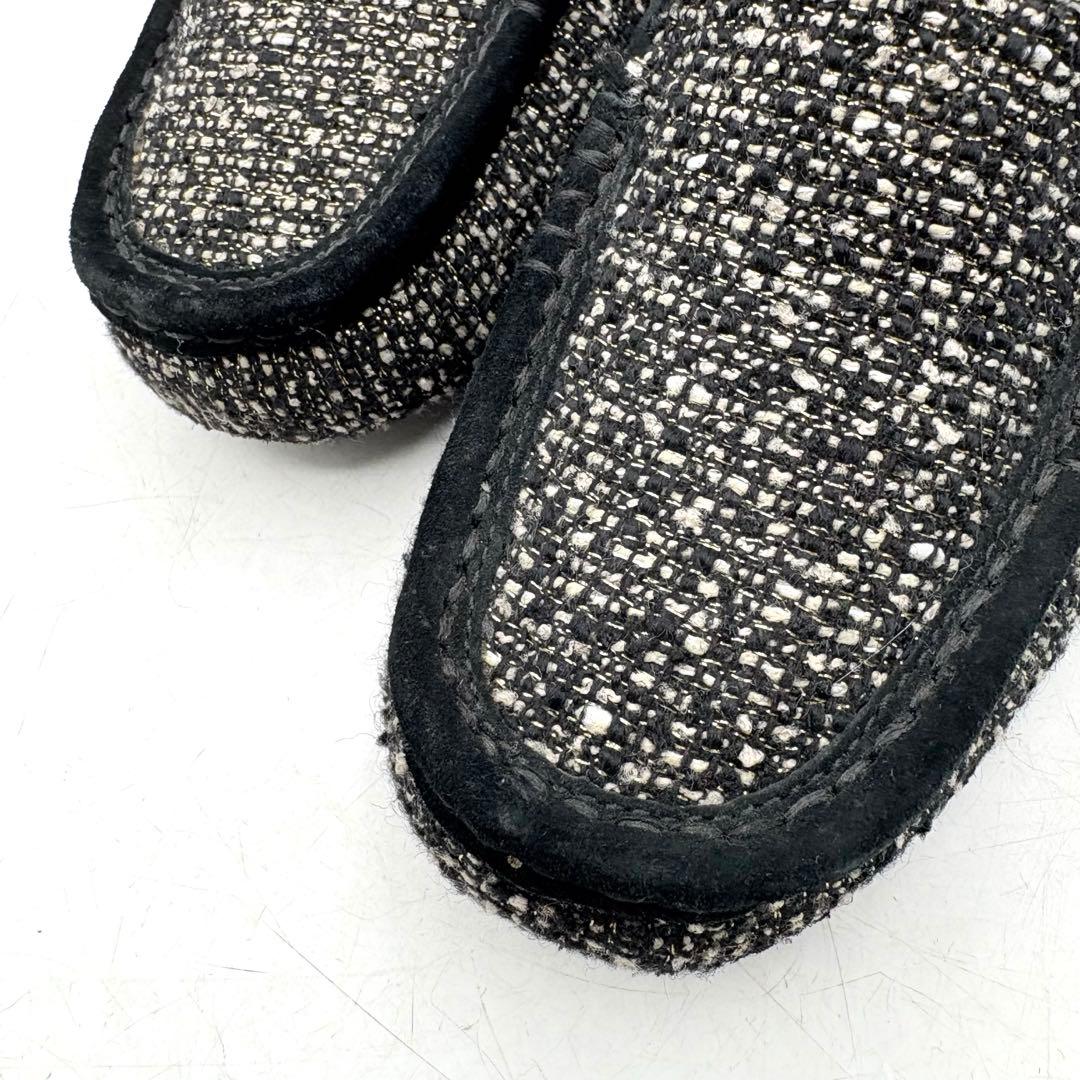 美品✨ UGG ムートン ツイードモカシン スリッポン 【23.0】 ファー