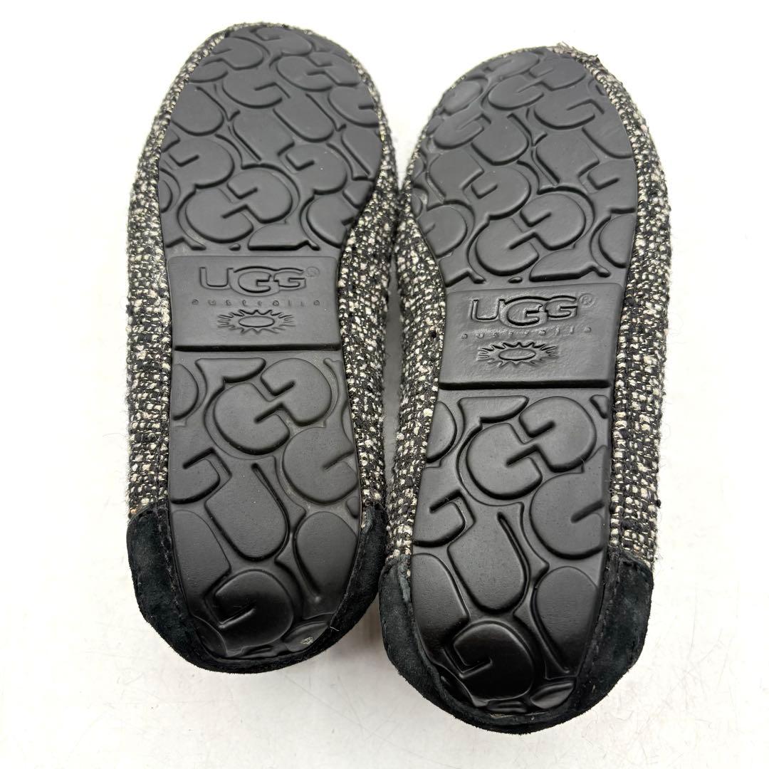 美品✨ UGG ムートン ツイードモカシン スリッポン 【23.0】 ファー