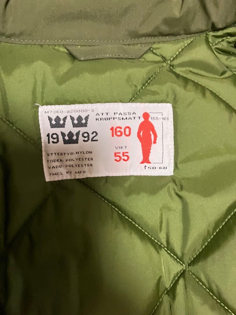 YMCLKYスウェーデン軍タイプ M-90 コールドウェザーパーカー ミリタリー