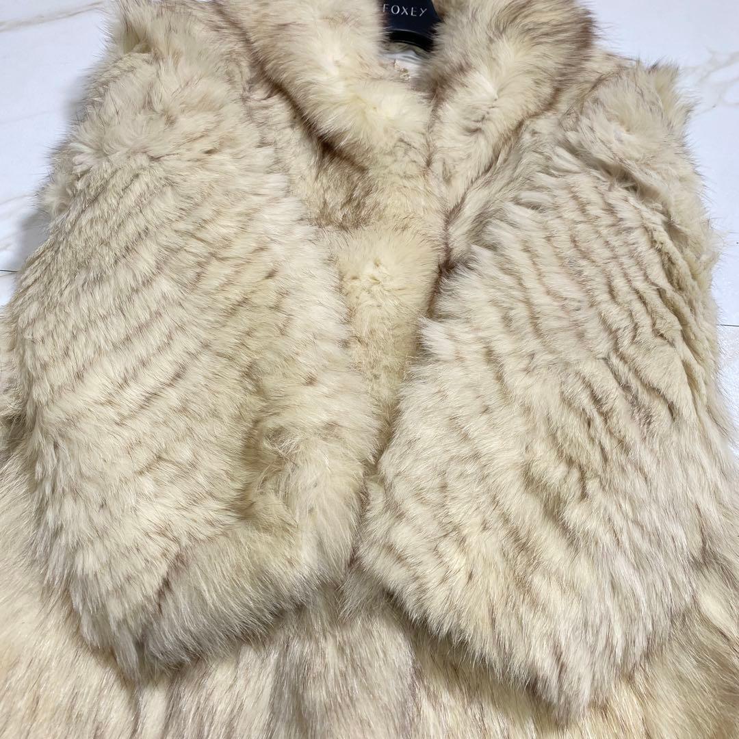 希少♡三越 西ドイツ製 最高級シルバーフォックスファーコート もこもこ